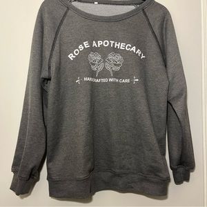 Rose Apothecary Schitt’s Creek Sweatshirt M L/S Grey